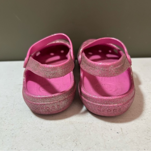 Crocs Sparkly Pink Kids Shoes size 13C - Picture 4 of 6